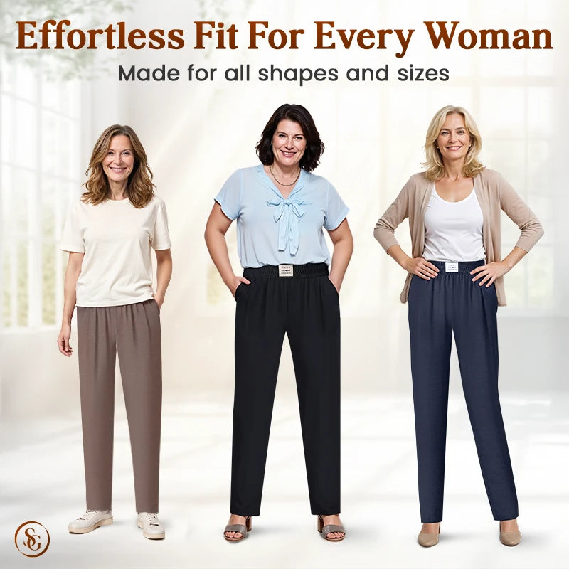 SoftGlamor - Women's Ultra Soft Perfect Drape Pull-On Pants