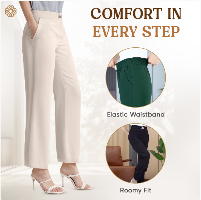GlamorEase - Perfect Drape High Rise Pull-On Stretch Pants