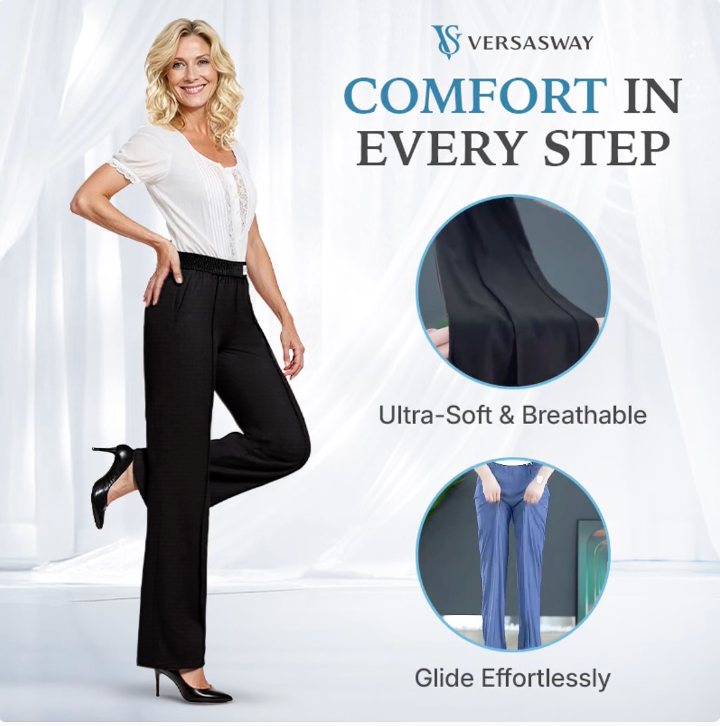VersaSway - Ultra Smooth High Rise Elastic Waist Comfy Pants