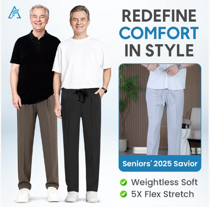 AirFlexion - Pull On Ice Silk Stretch Smart Casual Pants