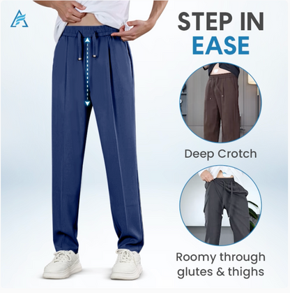 AirFlexion - Pull On Ice Silk Stretch Smart Casual Pants
