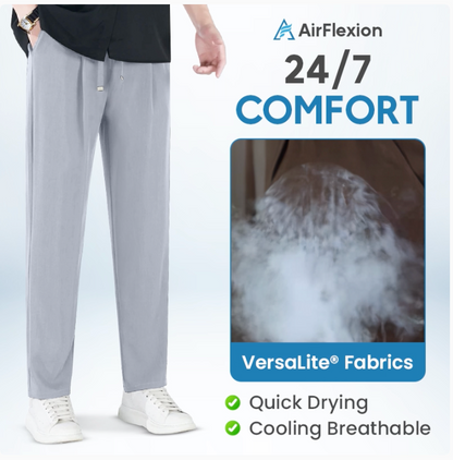 AirFlexion - Pull On Ice Silk Stretch Smart Casual Pants