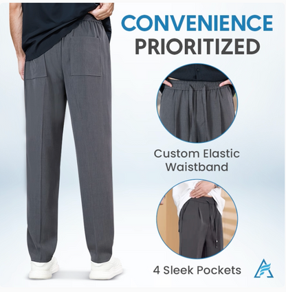 AirFlexion - Pull On Ice Silk Stretch Smart Casual Pants